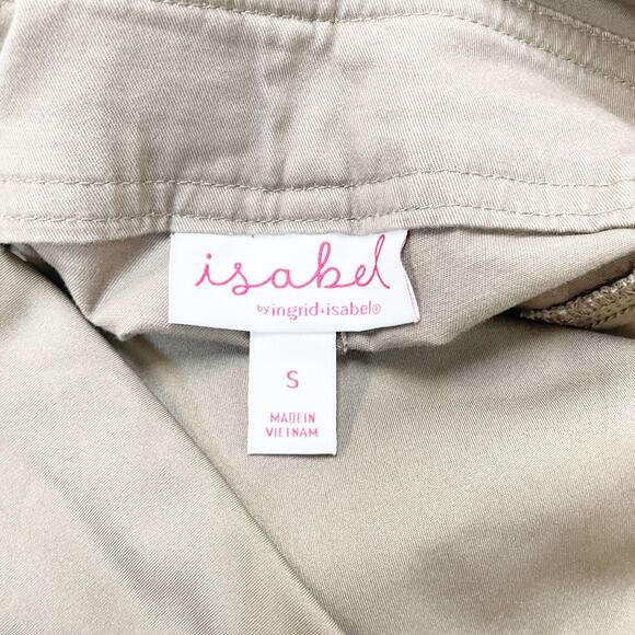 Isabel By Ingrid & Isabel Over The Belly High-Rise Brown Maternity Pants S - Picture 7 of 8
